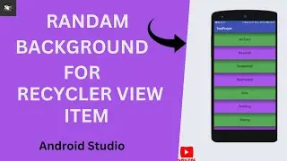 Recyclerview multicolour in Android Studio using java 2024