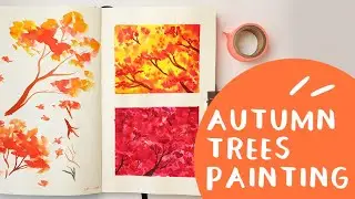 Sketch book - Paint with me - Autumn Trees