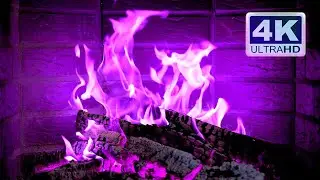 🔥 PURPLE FIREPLACE 4K Ultra HD