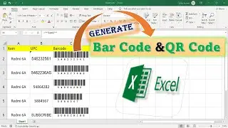 How to Create Barcode in Excel | Generate Barcode in Excel | QR-code in Excel  #stylishsolutions