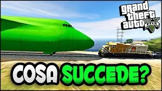 COSA SUCCEDE se IL TRENO si SCONTRA con un AEREO su GTA 5? ITA