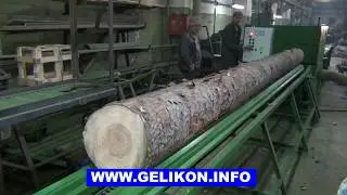 Брусовальный (брусовочный) двухвальный 12-ти пильный дисковый станок СБ2в-340 высота пропила 340 мм