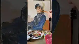 Детской гуашью напишу Неизвестную кисти Ивана Крамского. Как написать реалистичный портрет гуашью.