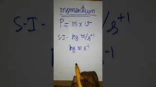linear momentum si unit and dimensional formula