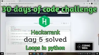 hackerrank problem solving | hackerrank 30 days of code in python | Hacker python | coding india