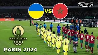 UKRAINE vs MOROCCO - Olymmpic Games Paris 2024 | Full Match All Goals |  PES Gameplay