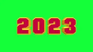 year 2023 green screen effect