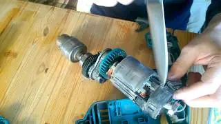 Дрель Makita HP1620 Замена щеток