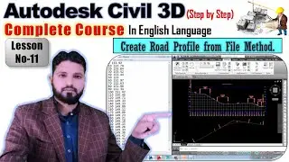 How to create profile in Civil 3d | how to create profile from file | Profile from file in civil 3d