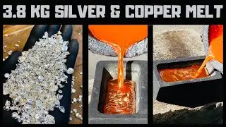 3.8KG Silver Shot & Copper Melting - ASMR Metal Melting - BigStackD Casting - Trash To Treasure?