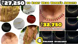 ₹27,250 to Womens Anklets/₹32,750 to Palaka Necklace in 4 Colours 