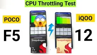 iQOO 12 vs POCO F5 CPU Throttling Test  Heating Test🔥🔥🔥
