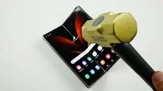 Samsung Galaxy Fold 2 5G Hammer + Knife & Bend Test Durability