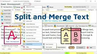 Split And Merge Text | Superfast & Powerful Text Processor Software | Text Processor | Pulkitsoft