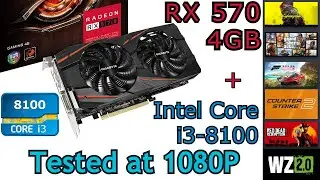 RX 570 4GB + Intel Core i3-8100 | 6 Games tested at 1080P (2023)