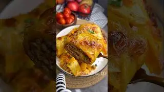 Запеканка-рулет с картофелем и фаршем 🍽Как вам рецепт? Будете пробовать? #рек #рекомендации