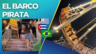 CubanosEnUruguay subiendo al Barco Pirata en el parque Rodó de Montevideo Uruguay