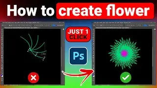 Creating a Flower with the Pen Tool and Duplicating Layers in Photoshop