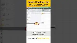 Enable Developer Tab in MS Excel