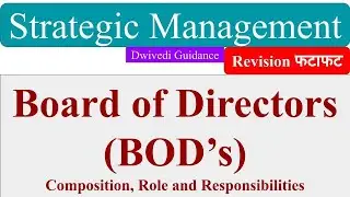 Board of Directors, Composition of Board, Role and responsibilities of Board of Directors, aktu mba