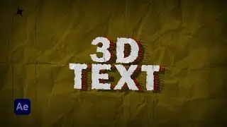 CREATEA A 3D TEXT IN TWO EASY STEPS USING AFTER EFFECTS