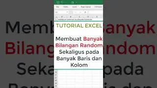 Membuat Banyak Bilangan Random Sekaligus pada Baris dan Kolom