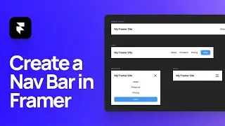 How to Create a Responsive Navigation Component in Framer | Framer Desktop, Tablet, Mobile Tutorial