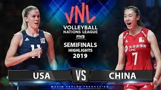 USA vs China | SEMIFINAL | Highlights | Women's VNL 2019