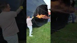HOT AIR BALLOON INFLATION #shorts