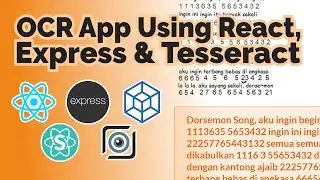 OCR Application Using Express.js, React.js & Tesseract