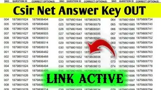 CSIR NET Answer Key 2024 Kaise Dekhe ? How to Check CSIR NET Answer Key ? CSIR NET Answer Key Link