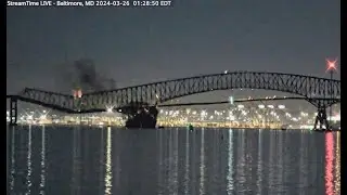 Collapse of the Francis Scott Key Bridge - Baltimore MD [ March 26th 2024 StreamLive / WBAL NBC11 ]