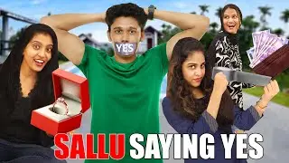 SALLU SAYING YES TO SREE , SHAMI & ANJI FOR 24 HOURS ❤️ CHALLENGE | PULLOTHI