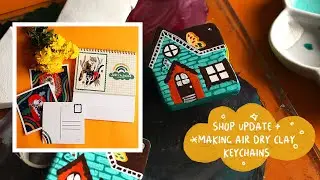 DIY HOUSE KEYCHAIN USING AIR DRY CLAY + A SMALL SHOP UPDATE