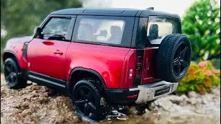 Off-roading With Defender Scale Model | Diecast Model Car | Mini Realistic Land Rover Defender |