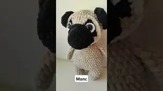 Мопс вязаный крючком