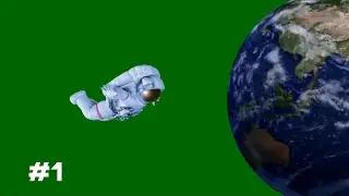 Astronaut Falling Green Screen | Astronaut Green Screen | Space Green screen | 4k