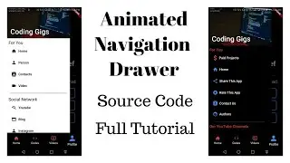 How to create/make Navigation Drawer on Flutter | 2020 | Side Drawer | Source Code | Flutter Ul