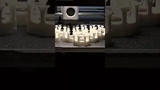 3D printing time lapse of white PLA parts for a medical device