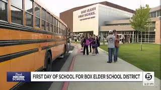 Box Elder students return to the classroom for their first day