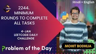 2244. Minimum Rounds to Complete All Tasks || 4th January Leetcode Daily Challange || Python | Hindi