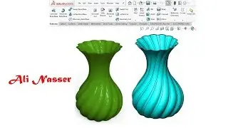 Vase Design in solidworks (تمرين 83 )