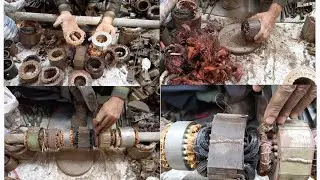 how to remove motor copper coil/  