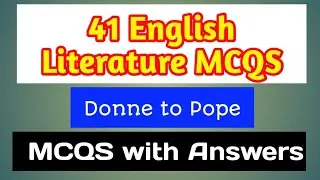 From Donne to Pope  MCQS | English Literature MCQS | ‎@Literary Circle  | 