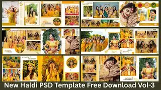 Haldi PSD Volume 3 | Free Download | Wedding Album Design | Krunal Studio