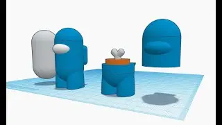 Among Us Crew Mate in Tinkercad