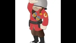 TF2 солдат как нарисовать в Paint Tool SAI точная копия оболдеть