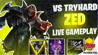 ZED MID VS TRYHARD ENEMY! - Wild Rift HellsDevil Plus Gameplay