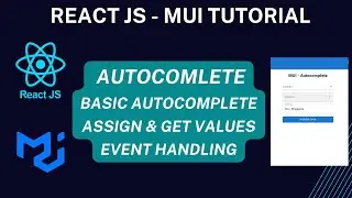 MUI Autocomplete in React JS| React JS - MUI Tutorial