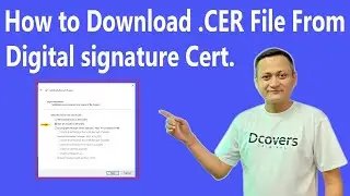 How to Download .CER File From DSC | Digital signature Certificate | #dsc_guru2023 #cer